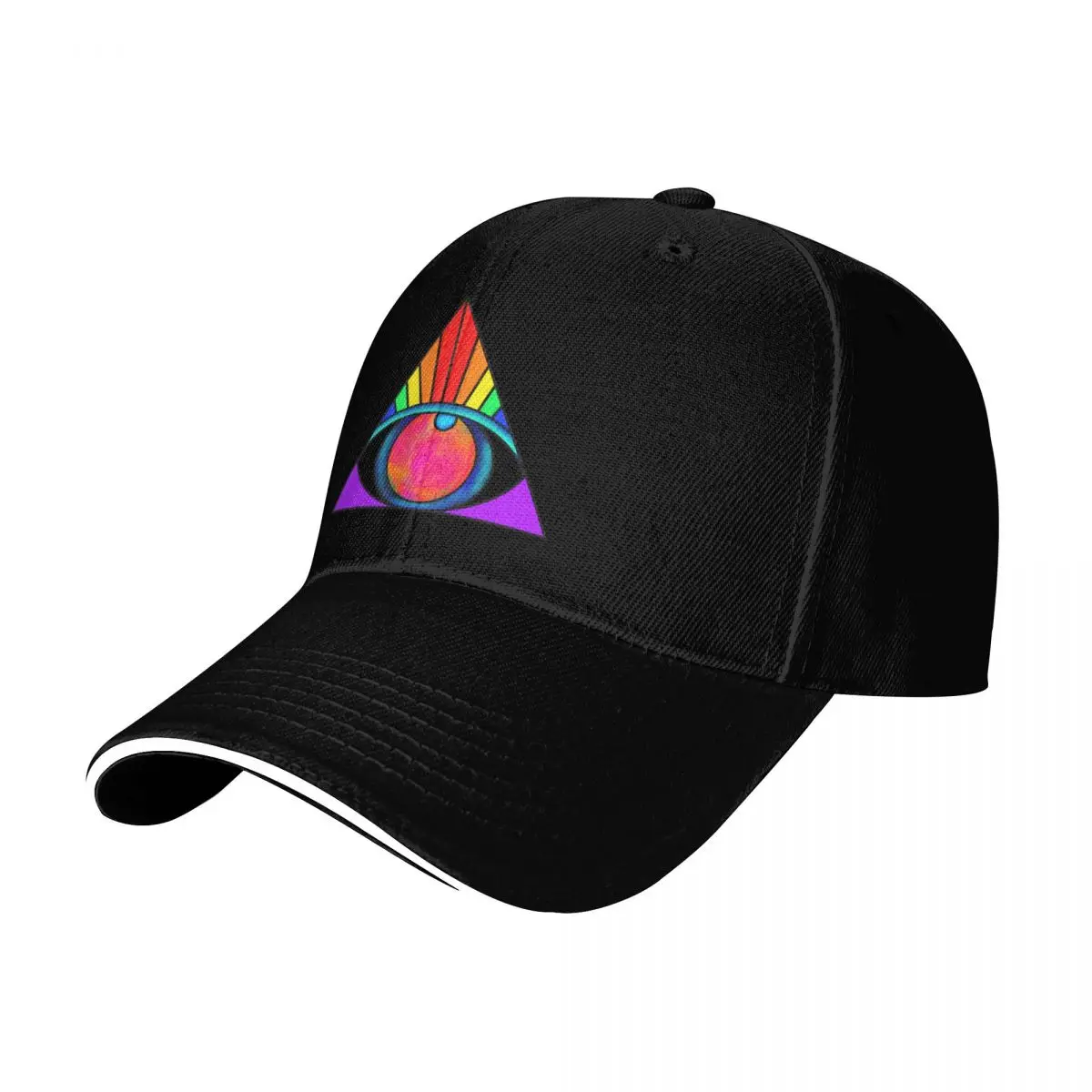Spectrum of Insight hand drawn Baseball Cap Snapback Flat Bill Strapback Dad Hat Six Panel Structured Crown