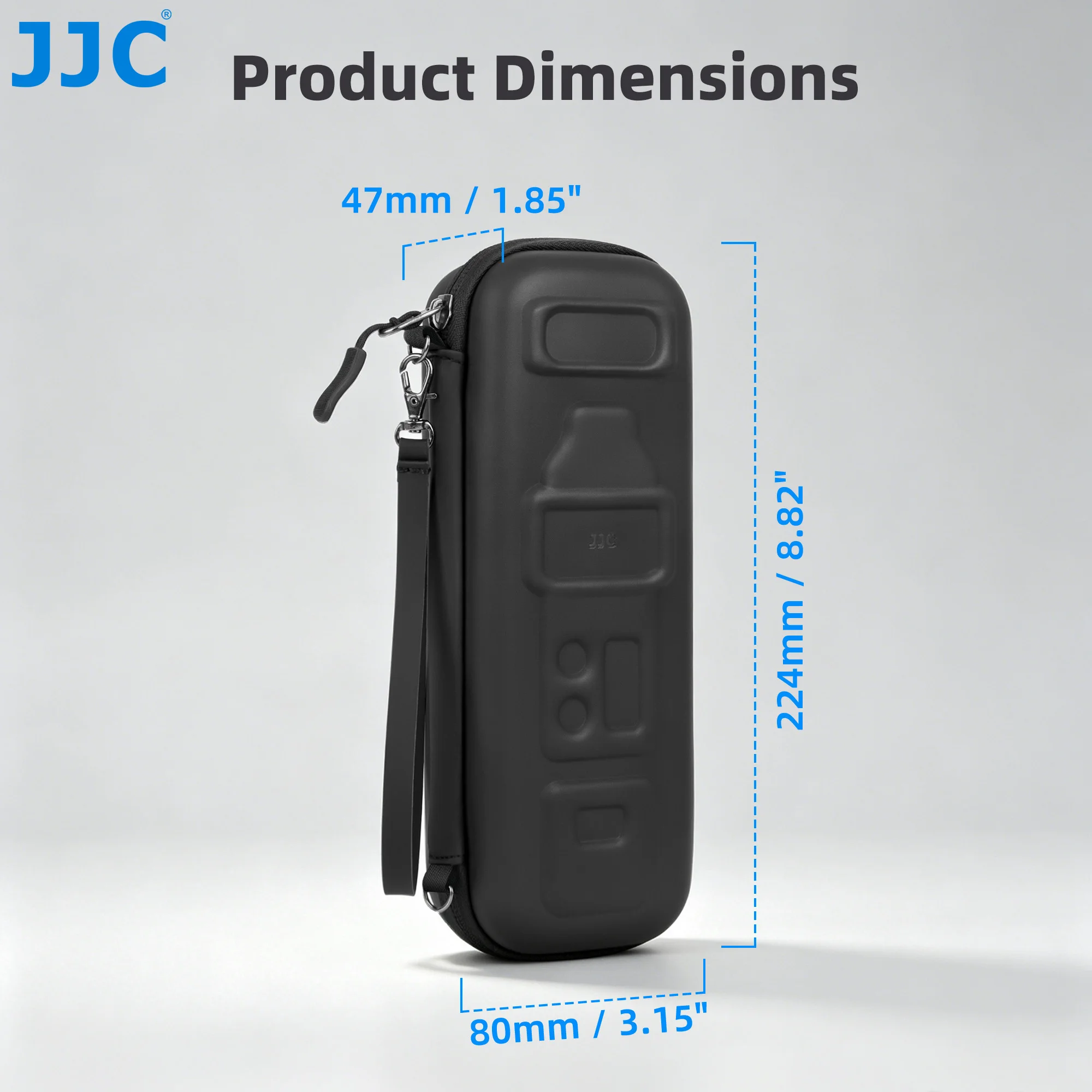 JJC PU Camera Carrying Case For Insta360 Luna Ultra Accessories Portable Travel Storage Bag Waterproof Protective Cover Case view 6