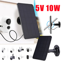 5V 20W Solar Panel Outdoor Monocrystalline Solar Cells Charger Micro USB Type-C for Security Camera Doorbell Courtyard Lights
