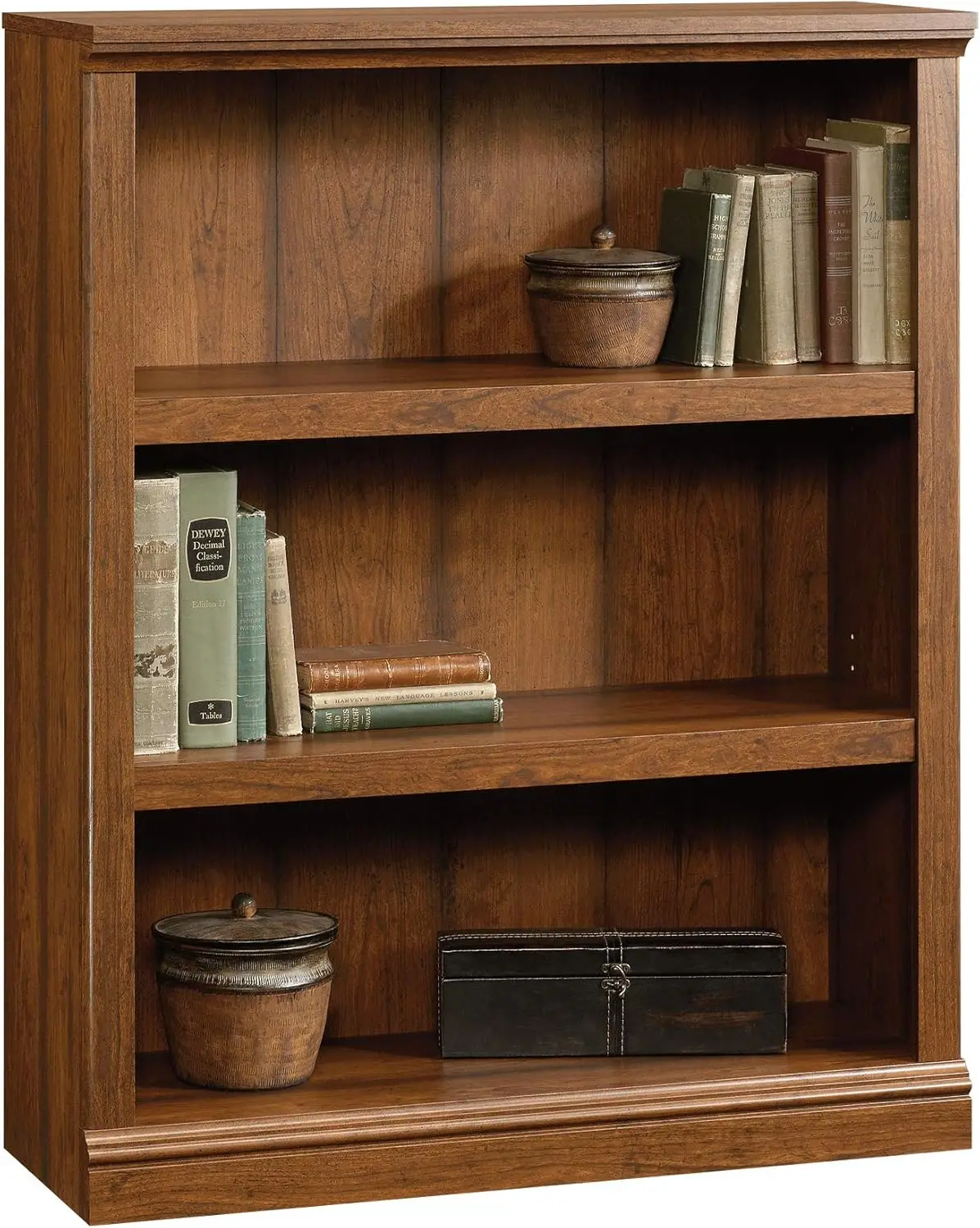 

Sauder Miscellaneous Storage 3-Shelf Bookcase/ Book shelf, Washington Cherry finish