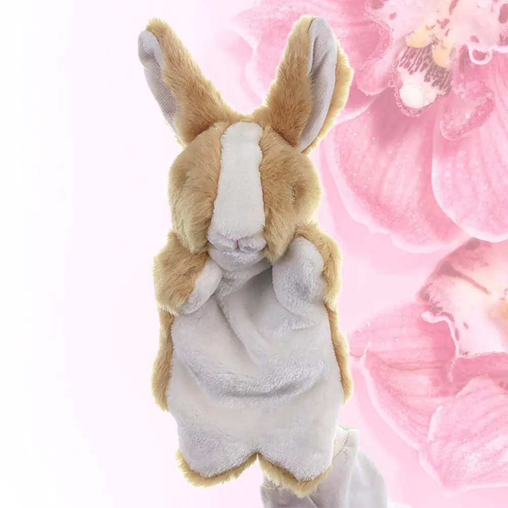 

1Pcs Hand Puppet Animal Design Brown Rabbit for Kids Storytelling Role Play Party Favor Interactive Parent Child Game