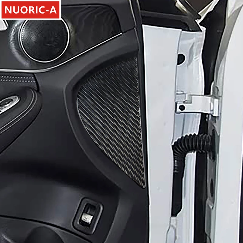 Carbon Fiber Sticker Car Front Door Groove Panel Cover Decoration Trim For Mercedes Benz C Class W205 GLC X253 2016-2018