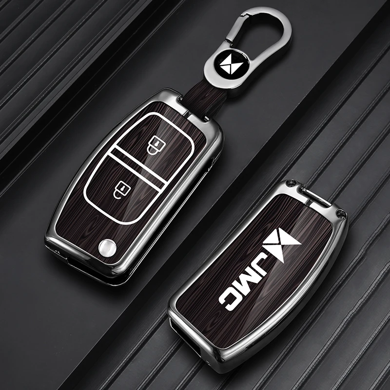 Zinc Alloy Car Remote Folding Key Cover Case Protector Shell For JMC VIgUs 5 Vigus 3 BOARDING Pickup Auto Keychain Accessories