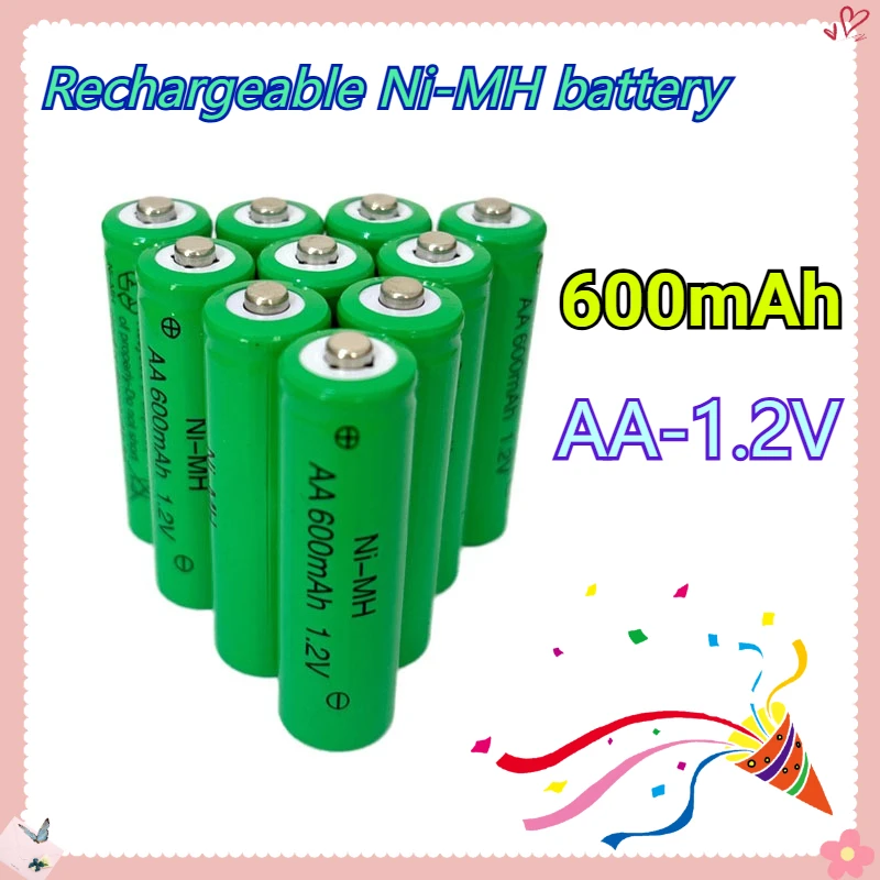 

AA 600mAh Battery 1.2V NI-MH Rechargeable Battery for Camera Microphone Flashlight Remote Control MP3/MP4 Player Electric Shaver