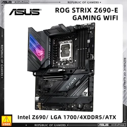 ASUS ROG STRIX Z690-E GAMING WIFI, Used ATX Motherboard, LGA 1700 Motherbord, for i7 13700K, Supports 4x DIMMs Max. 128GB DDR5