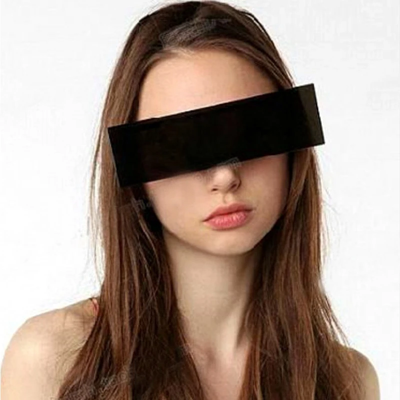 Ausgefallene Brille, Photobooth-Requisiten, Zensur, schwarze Sonnenbrille für Kostümparty – Detail 4