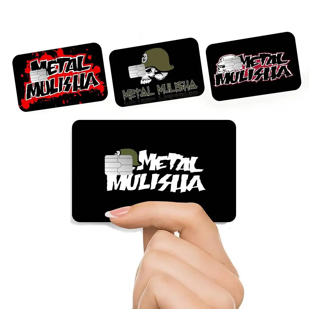 M-Metal M-Mulisha Credit Card Skin Stickers for VISA Bank Card Transportation Card Waterproof Sticker Anti-scratch Women Gift