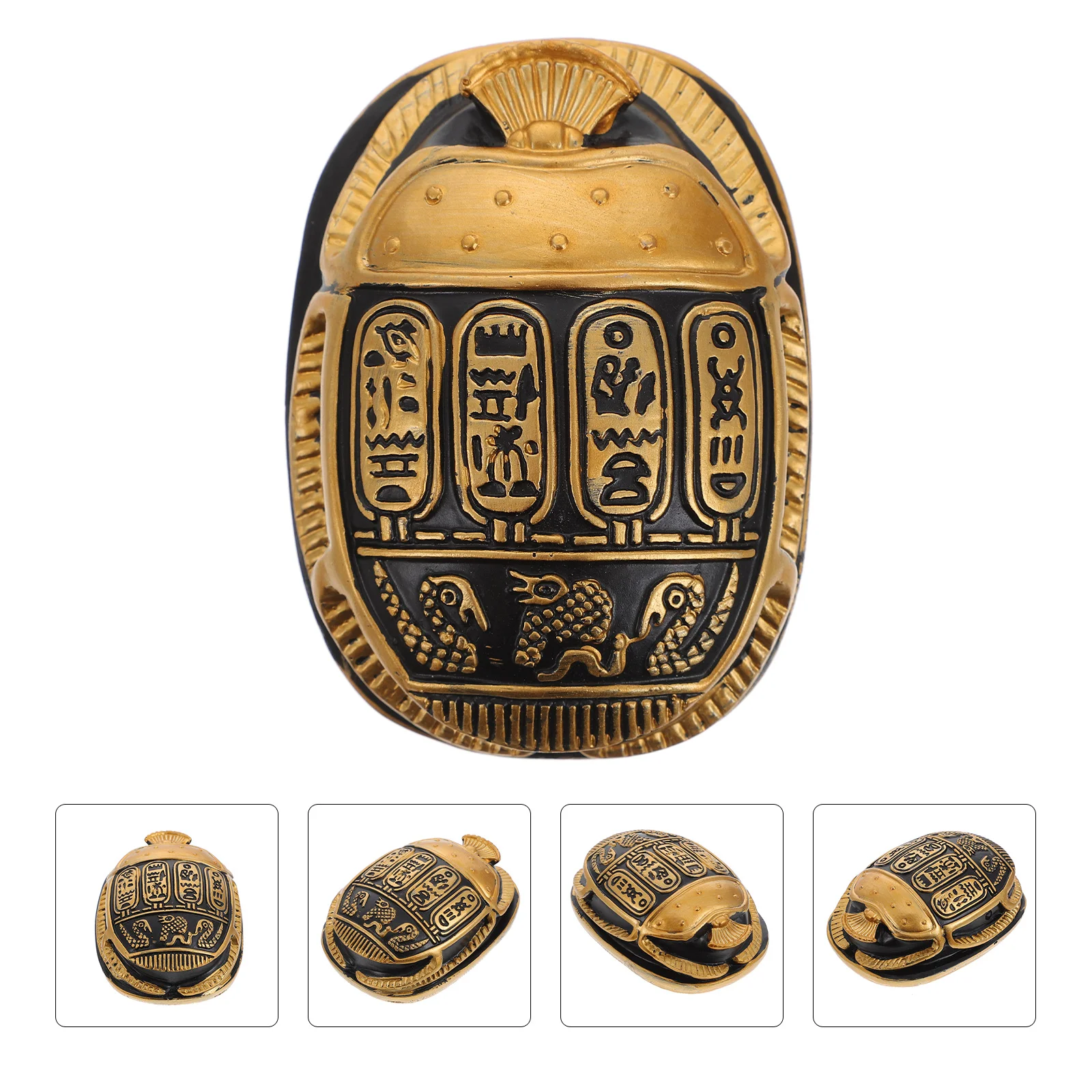 Scarab Ornaments Beetle Adornment Desktop Egypt Craft Sculpture Tabletop Monument Chic Novel Decor Resin Model Animal