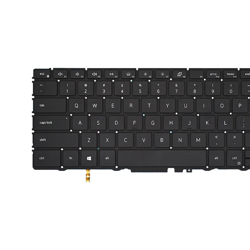 Clavier américain pour Dell XPS 13 7390 2-en-1 langue anglaise noir avec rétro-éclairage 04J7RW NSK-ET0BC PK132Cratios A00 4J7RW d'origine