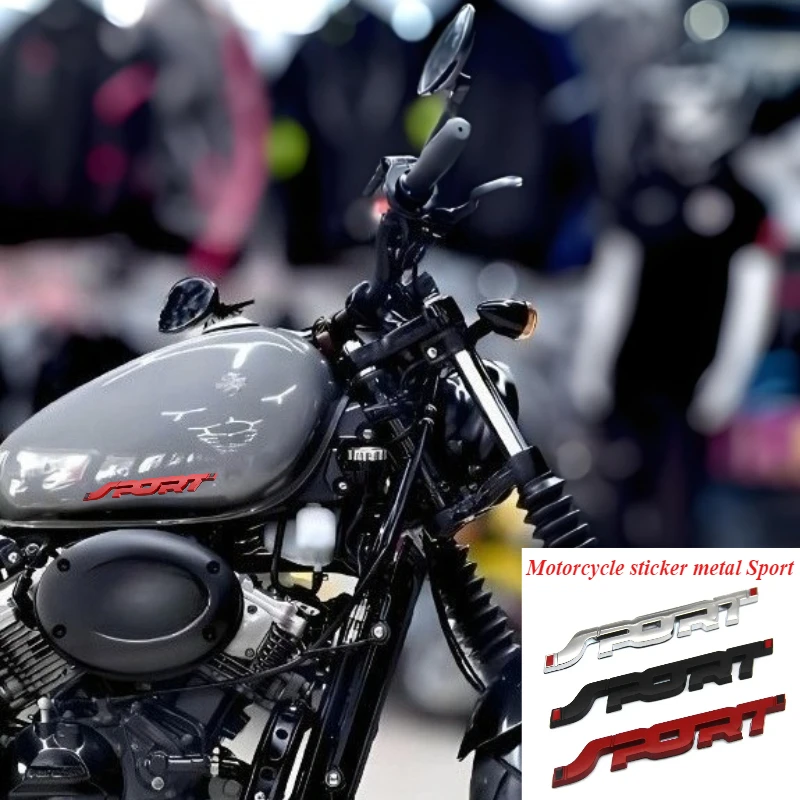 Motorrad Aufkleber Metall Sport Styling 3D Chrom Schwarz Auto Kofferraum Racing Wort Buchstabe Logo Emblem Abzeichen Aufkleber Auto Aufkleber