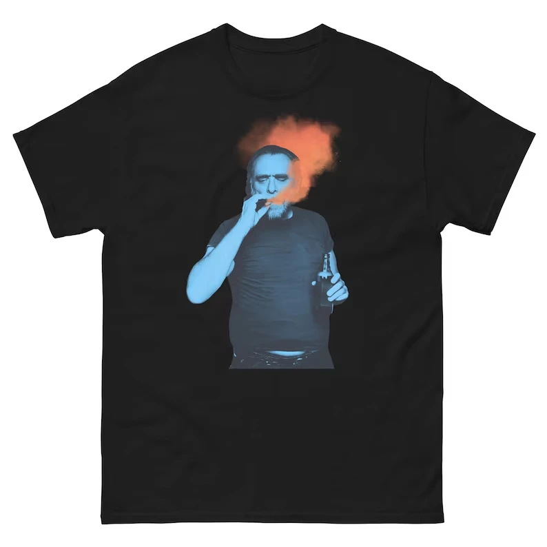 Charles Bukowski Retro Writer Graphic T-shirt  Literary Legend Tribute Harajuku Y2K T-shirt Men Women Streetwear Tee Tops