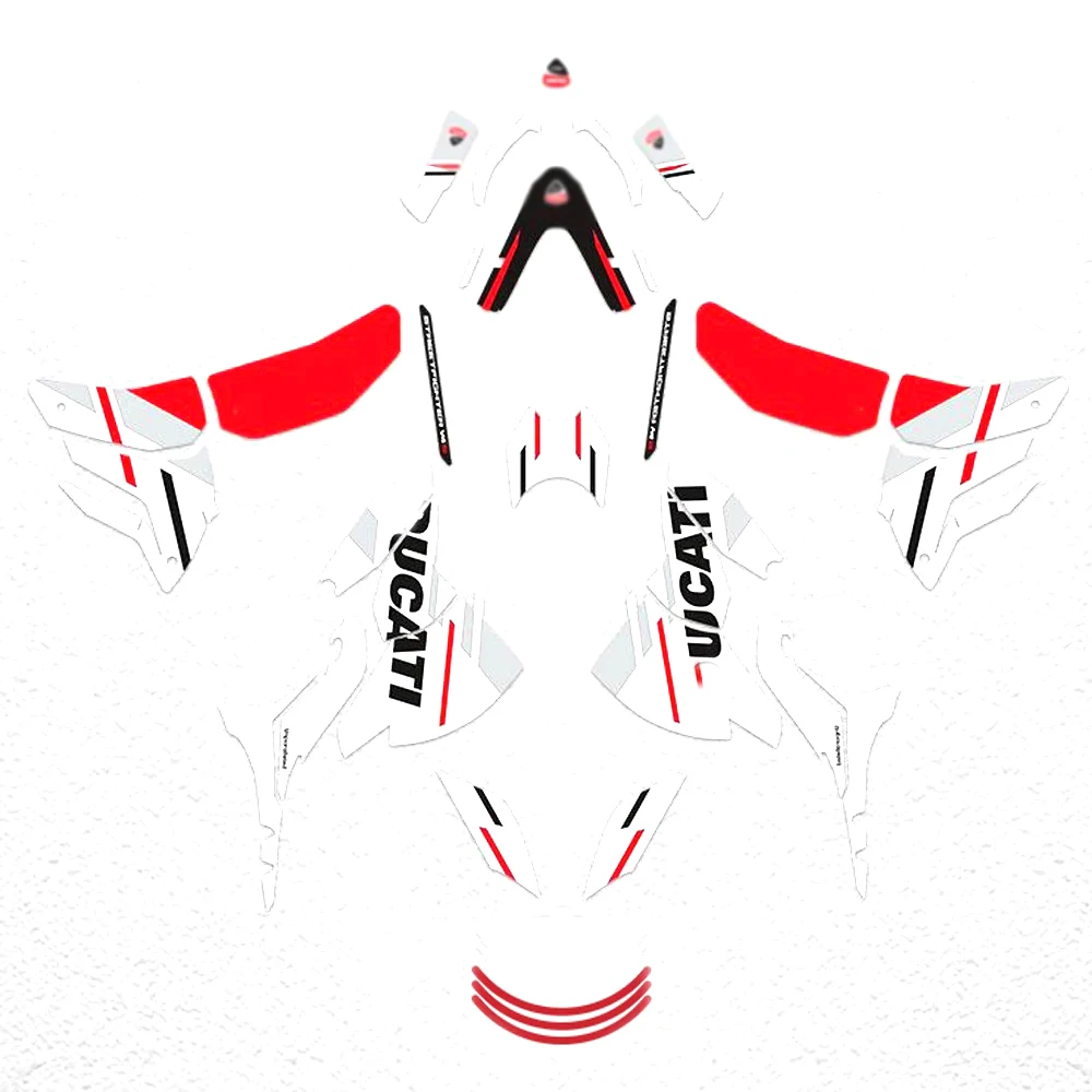 For Ducati Streetfighter V4S Full car version decals, pull flowers The whole car is decorated with flowers Plate shell decals