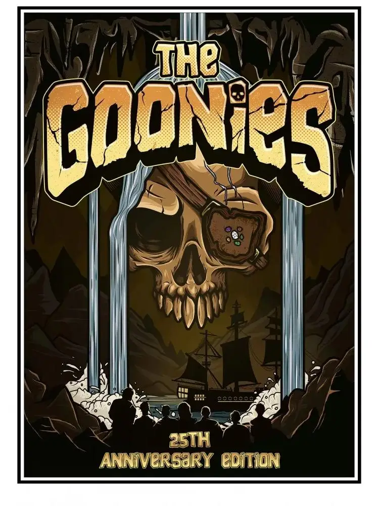Goonies Movie Art Canvas Poster Perfect for Living Room Decor Enhances Home Wall Aesthetics