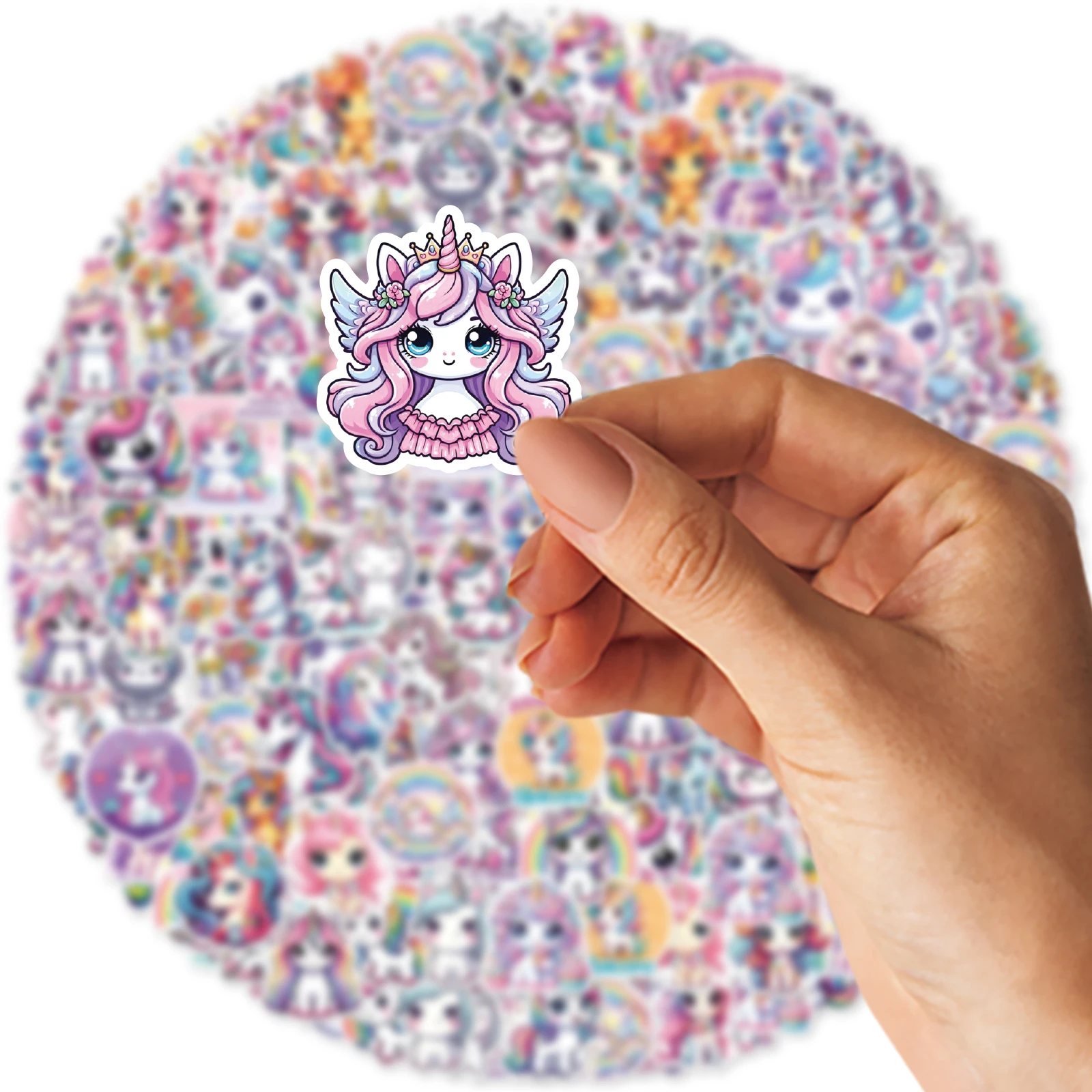 50pcs Cute Unicorn Cartoon Character Graffiti Suitcase Sticker DIY Decorative Laptop Water Cup Motorcycle Classic Toy PVC Decals