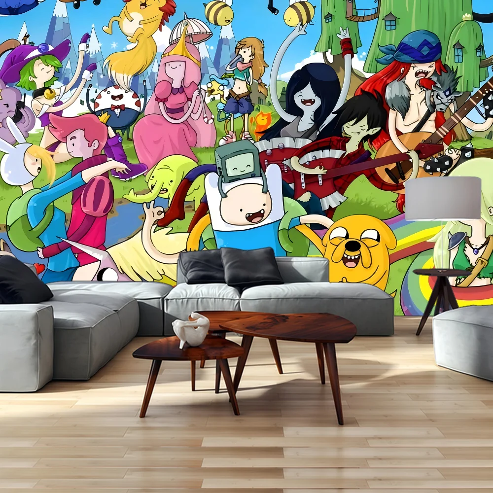 A-Adventure Time Backdrop Product Photography Props Background Photographic Studio Party Decoration Wallpapers - Image 2