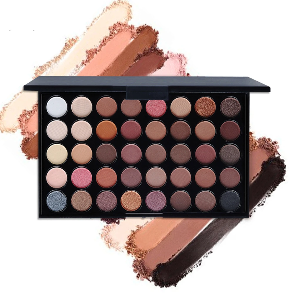 Eyeshadow Palette 9/12/29/40 Colors with Mascara/Eyebrow Pencil/Eyeliner Pigments Earth Color Waterproof Long Lasting Cosmetics