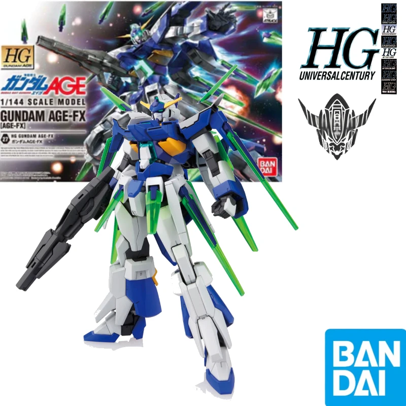 

Bandai Original 1/144 HG AGE 27 Gundam AGE-FX Assembly model Mecha figure Action doll Trendy toys Decorations Ornaments