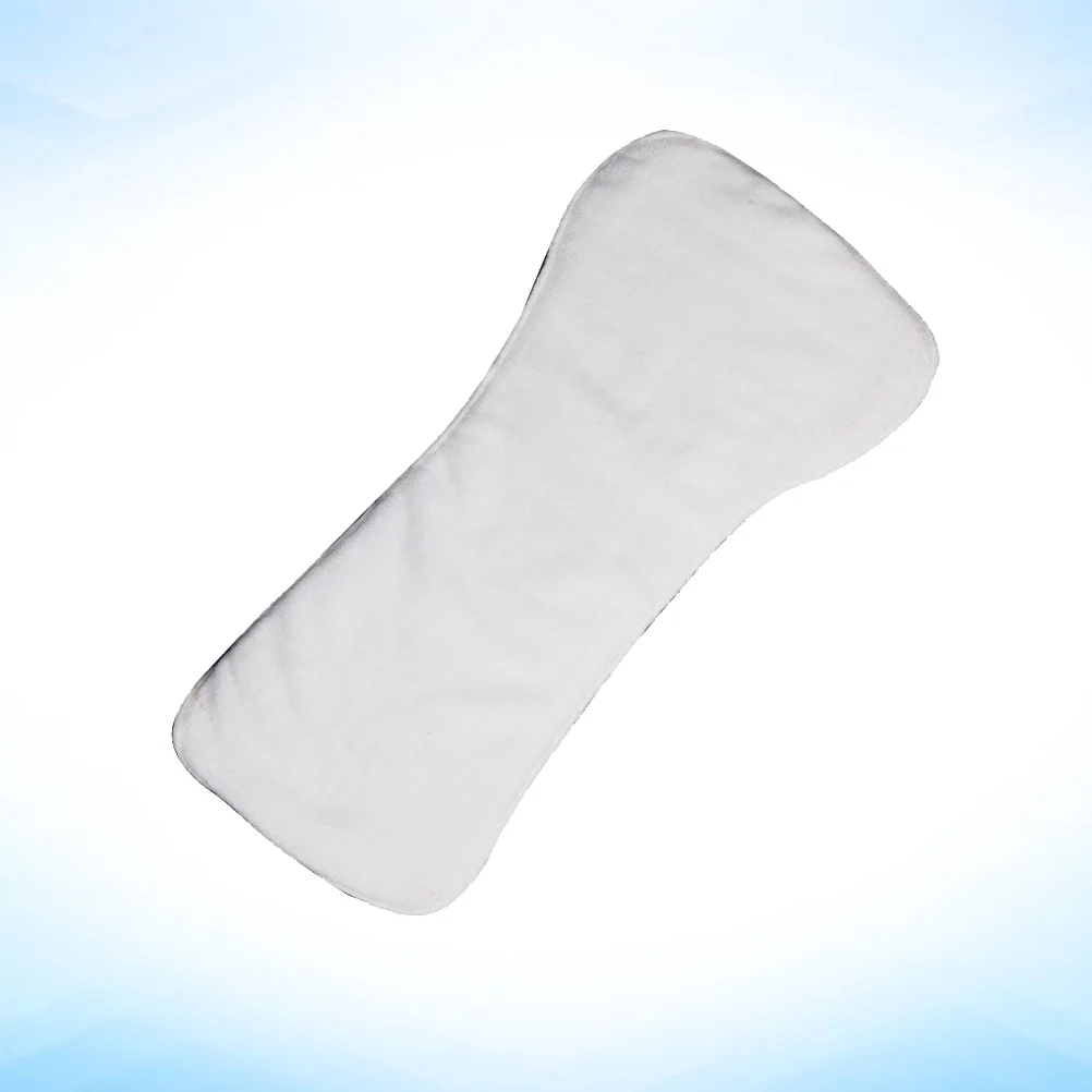 Diapers Four-layer Washable Nappy Foldable Water Absorption Diaper Reusable Napkin for Adults The Old (White)