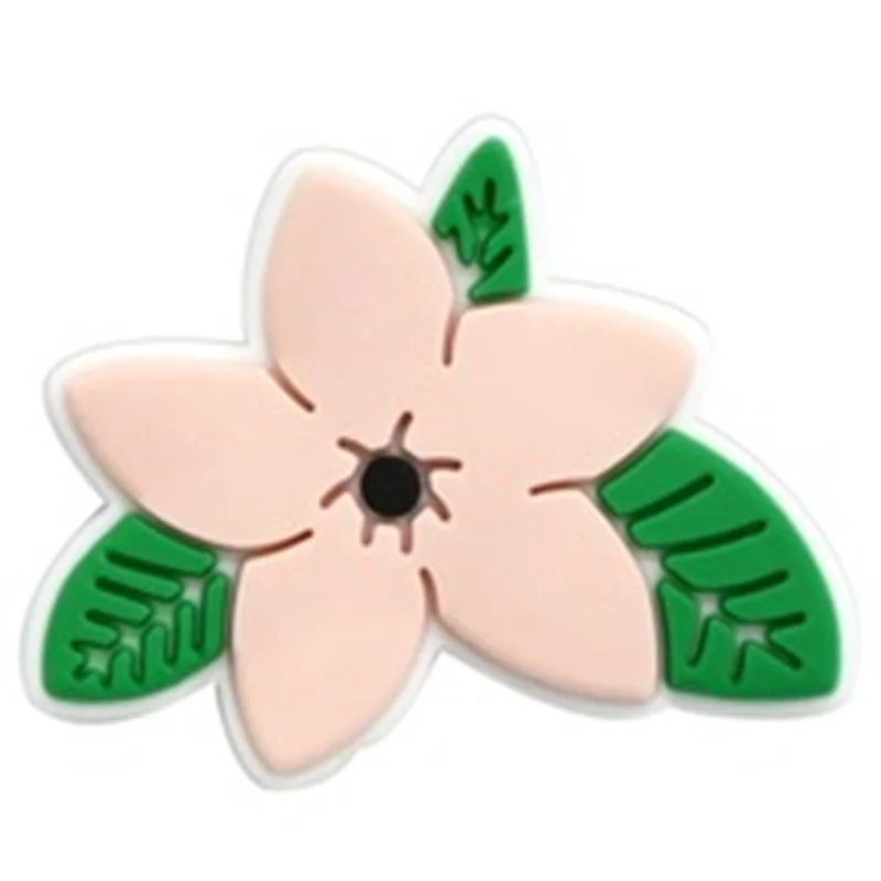 لطيف الوردي زهرة الأحذية سحر ل دبوس اكسسوارات الديكور سوار معصمه PVC دبوس النساء هدايا الحفلات الكرتون الأحذية الملحقات