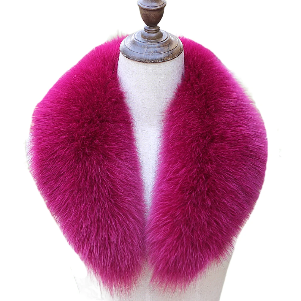 ZDFURS * Real fox fur Collar Women Shawl Wraps Shrug Neck Warmer Jacket Fur Collar Stole Natural fox fur Ring  scarves