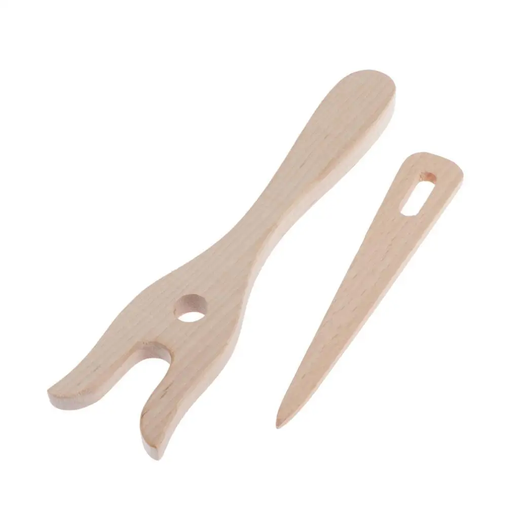 4Pcs Wood Knitting Fork Lucet Tool for Making Cord, Braiding Handy Tools