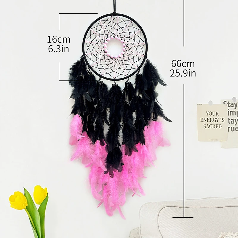 Dream Catcher Handmade Feather Wind Chimes Nordic Living Room Bedroom Wall Hanging Ornaments Birthday Festival Gifts Home Decor