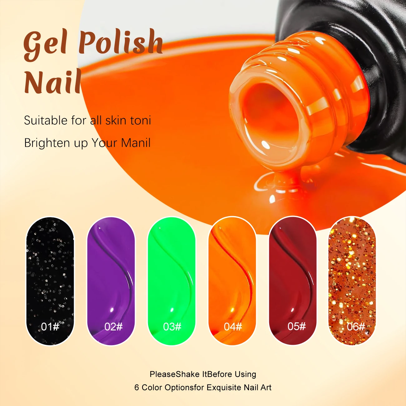 6-teiliges Halloween Gel-Nagel – Nail Art Orange Bewertung und Preis