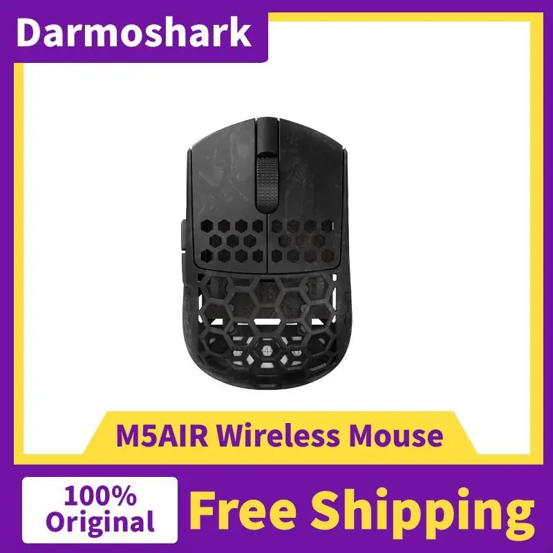 

Darmoshark M5Air M5PRO Forged Carbon Fiber Gaming Mouse Wireless 8Khz Macro Mouse PAW3950 30KDPI Finger Grip Small Hand Mice