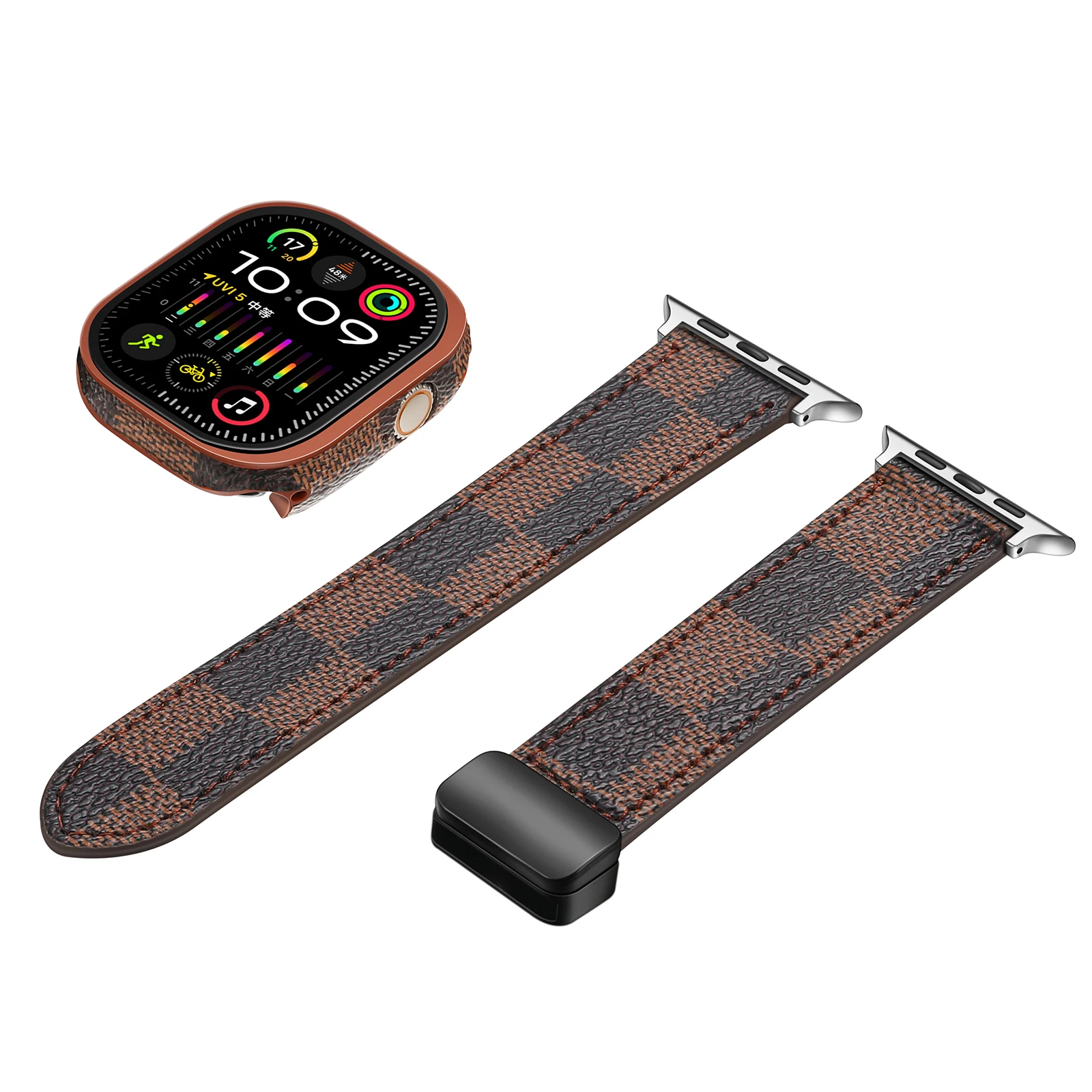 Luxury Watch Bands Compatible With Apple Watch Band 38mm 40mm 41mm 42mm 44mm 45mm,Designer Retro Leather Band Strap Classic Band