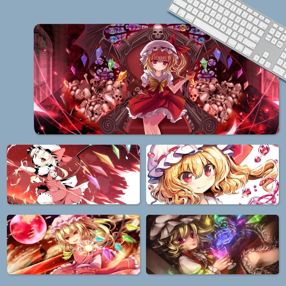 Touhou Project Flandre Scarlet Mousepad Large Gaming Mouse Pad LockEdge Thickened Computer Keyboard Table Desk Mat