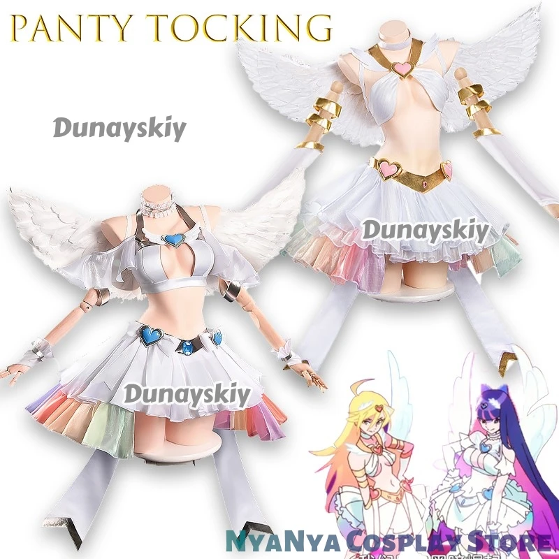 Calcinha colocando cinto de liga novo anjo transformação cosplay disfraz feminino sexy uniforme estudante jk mini saia roupa disfraz mujer