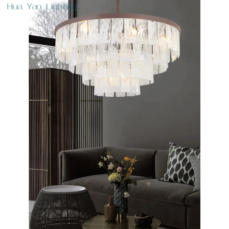 Luxury New Traditonal Pendant Light Mist Cloud Glass LED Lamparas Colgantes Para Techo Home Decoration Dimmable Designer Lamp