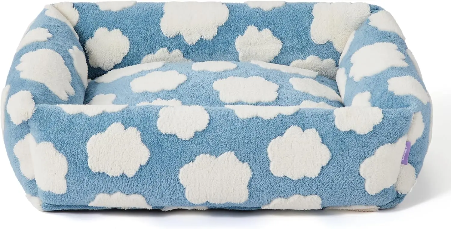 

Моющаяся ортопедическая лежанка для собак, уютный прямоугольный диванчик для питомцев с противоскользящим дном, 30x24x8 дюймов для средних собак