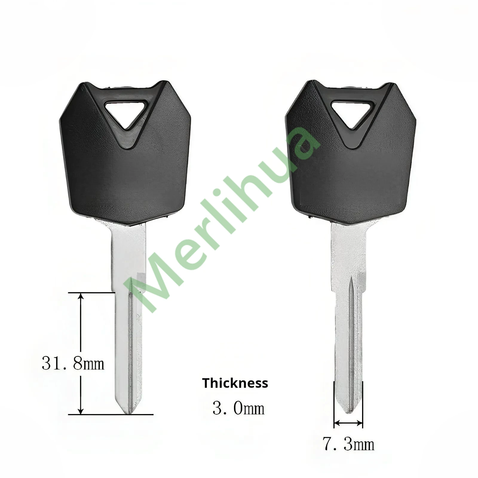 Llave de motocicleta, adecuada para: Kawasaki KLR650 KLX650 KLE400 KLE500 llave de motocicleta embrión 636 ZRX1200 (puede instalar chips)
