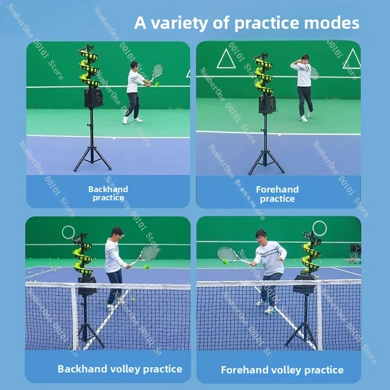 

Tennis Ball Throwing Machine with Catch Net, Single Person Self Training Practice Equipment