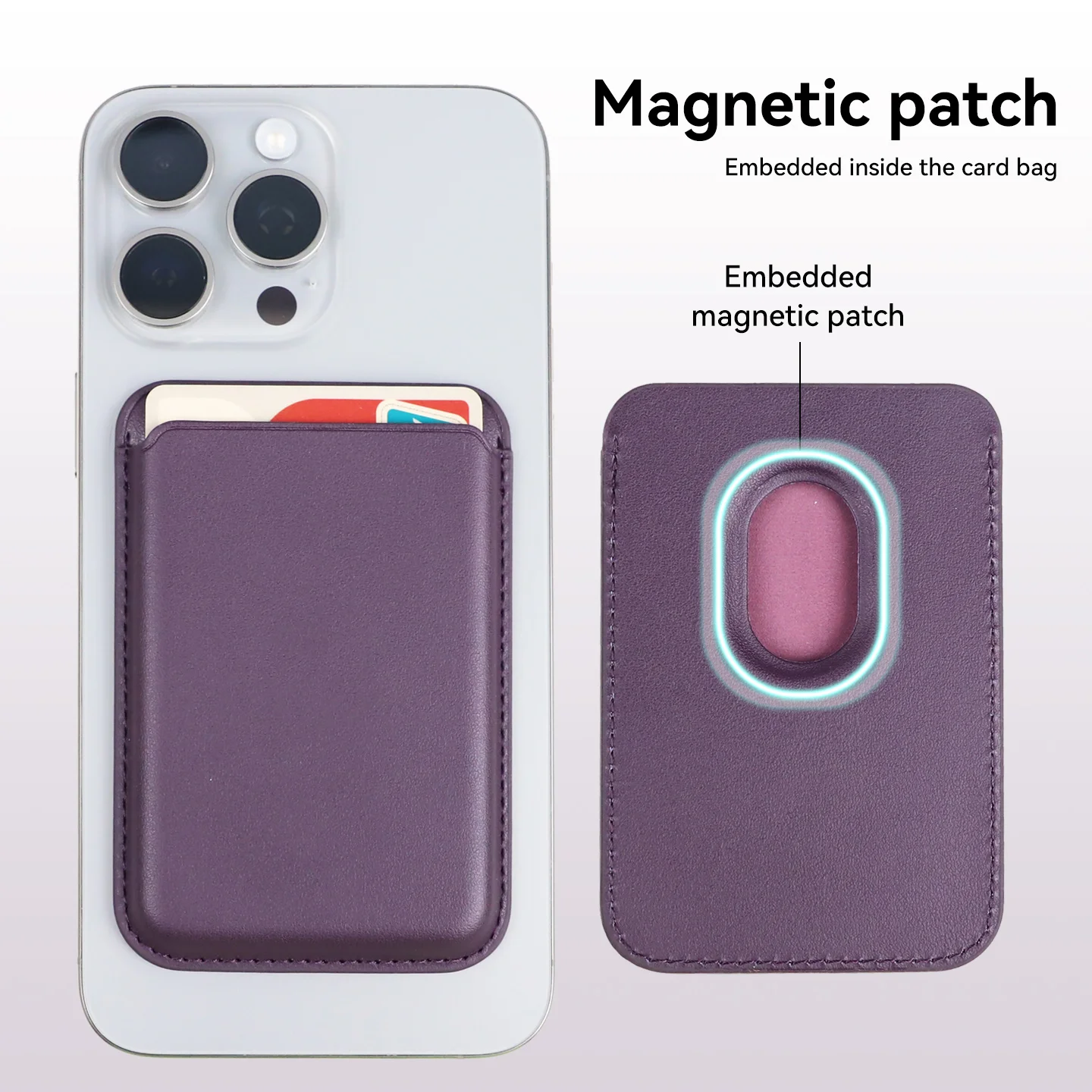 Magsafe Series Magnetic Leather Card Holder Wallet Case for iPhone 17 16 15 14 Plus 13 12 Pro Max