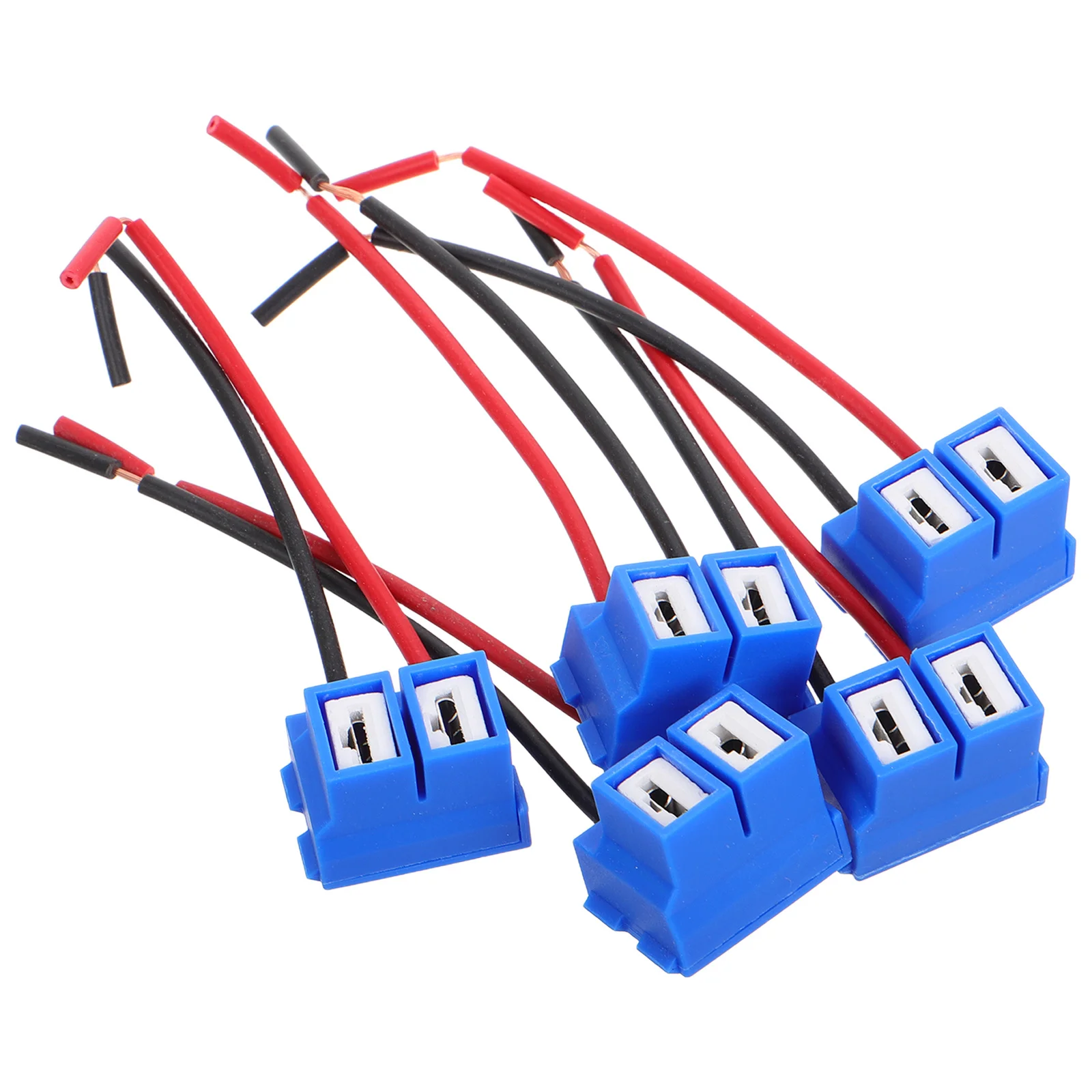 

5Pcs Automotive Ceramic Headlight Socket Wiring Harness Plug Reliable Connector Replacement Headlight Bulb Socket Car