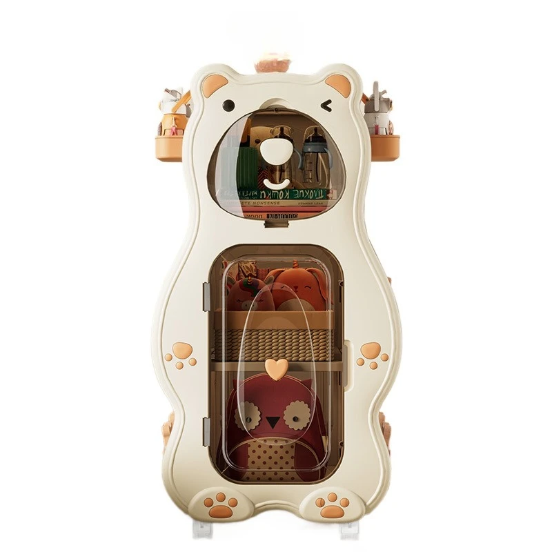 Children's Bookshelf Multi-purpose Storage Rack Student Study Cartoon Hole Board Shelf Stationery Book Finishing Storage Rack