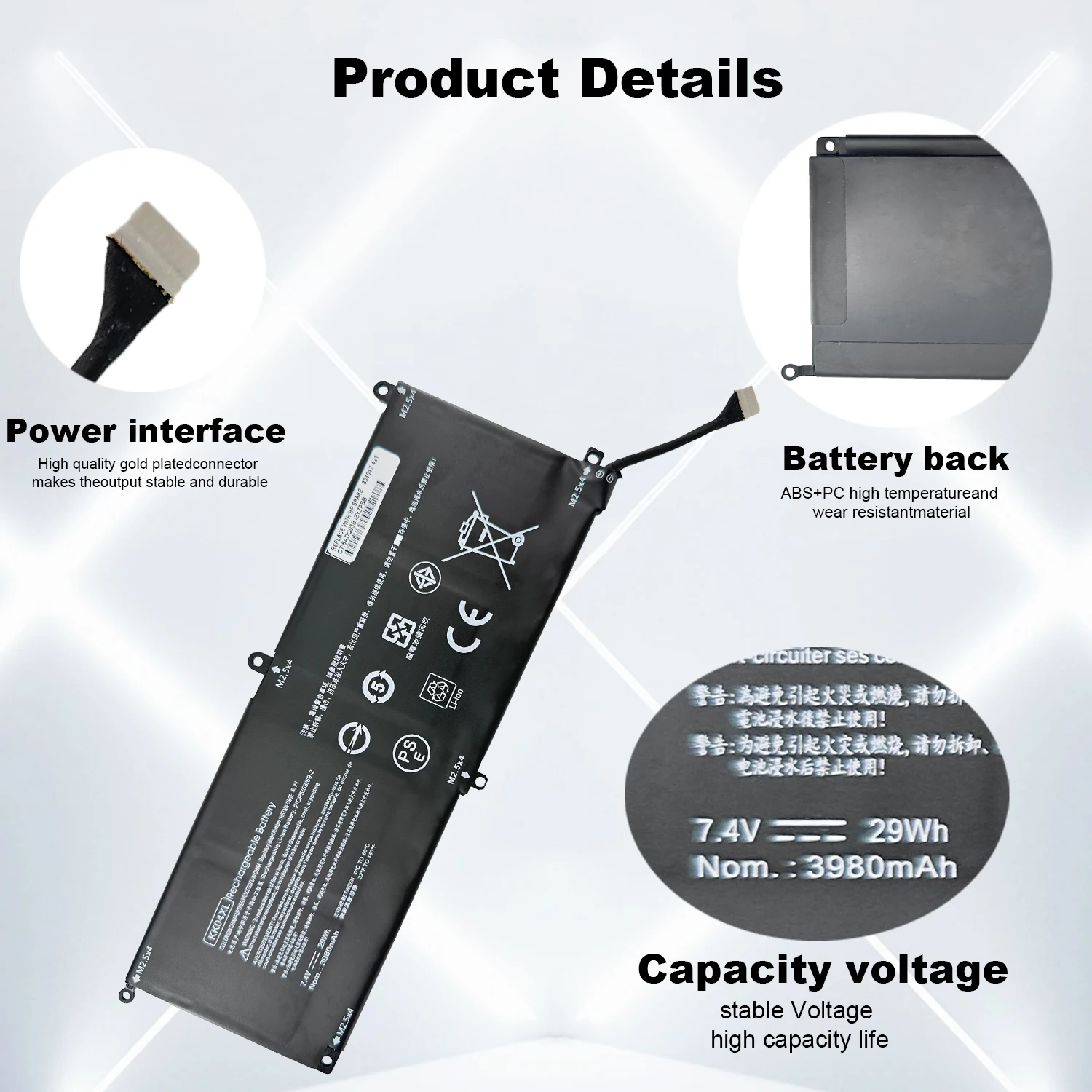 KK04XL 7.4V 29Wh Laptop Battery for HP Pro x2 612 G1 F1P93EA K4K77UT L5G76EA Tablet 753703-005 753329-171 HSTNN-I19C HSTNN-IB6E