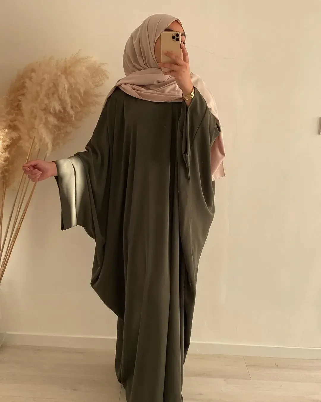 Ramadan Batwing One Piece Gebet Abaya Dubai Nida Muslim Hijab Kleid Frauen Niqab Kaftan Robe Lange Khimar Islam Kleidung Djellaba