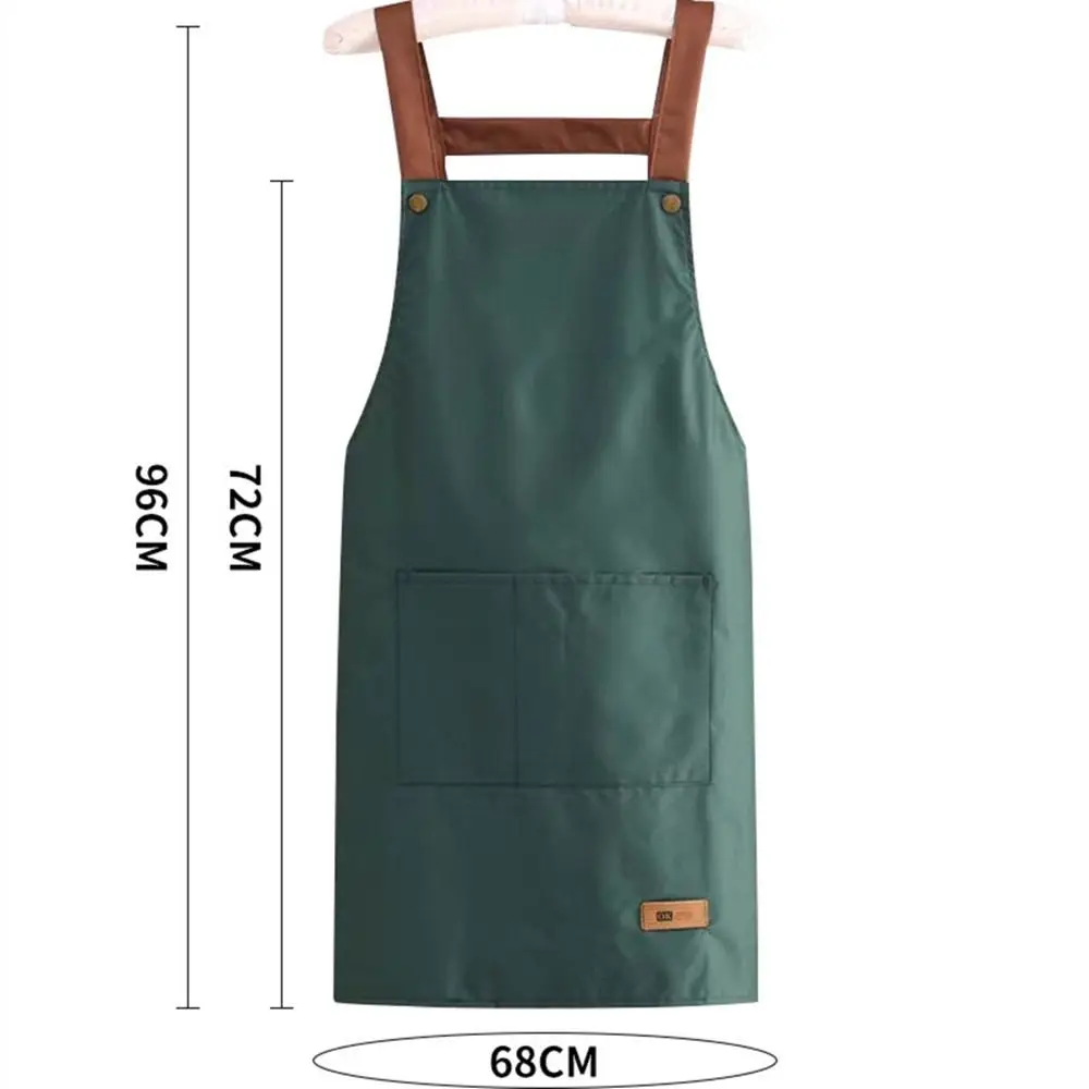 Waterproof and Oilproof Adult Apron PVC Sleeveless Aprons Workwear Studios Uniform Home Kitchen Cooking Apron