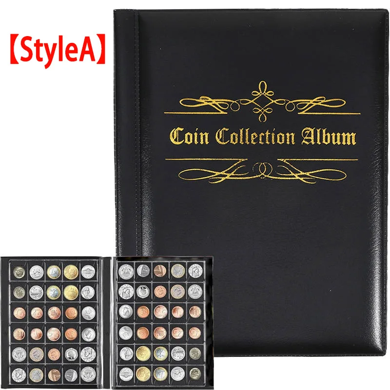 Álbum de colección de monedas de 480/120, libro de colección de monedas europeas, pennies, medallones, insignias, organizador de dólares