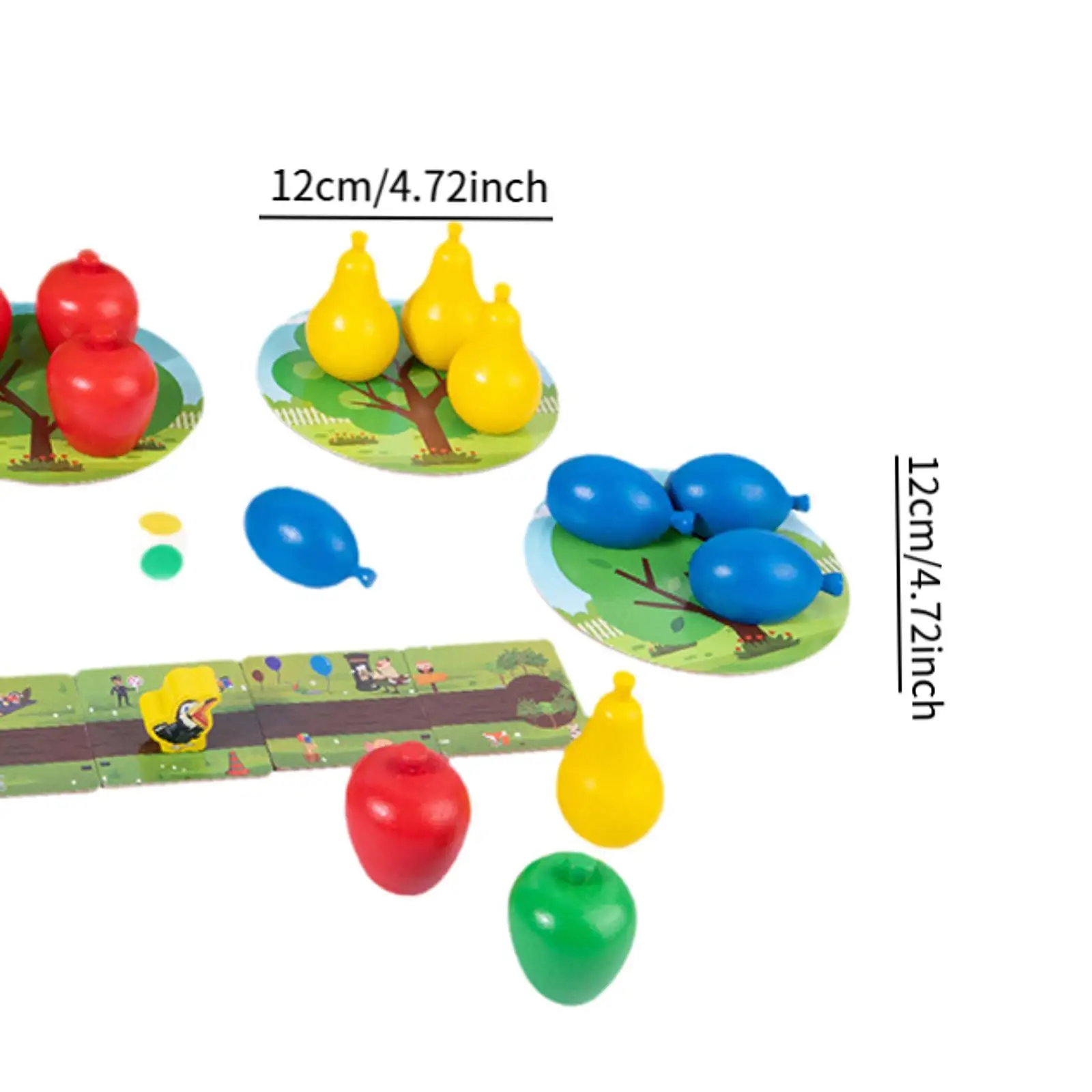 Gioco da tavolo con frutta in legno, giocattolo per la classificazione dei colori, gioco educativo per l'ordinamento dei colori, gioco per frutteto per bambini
