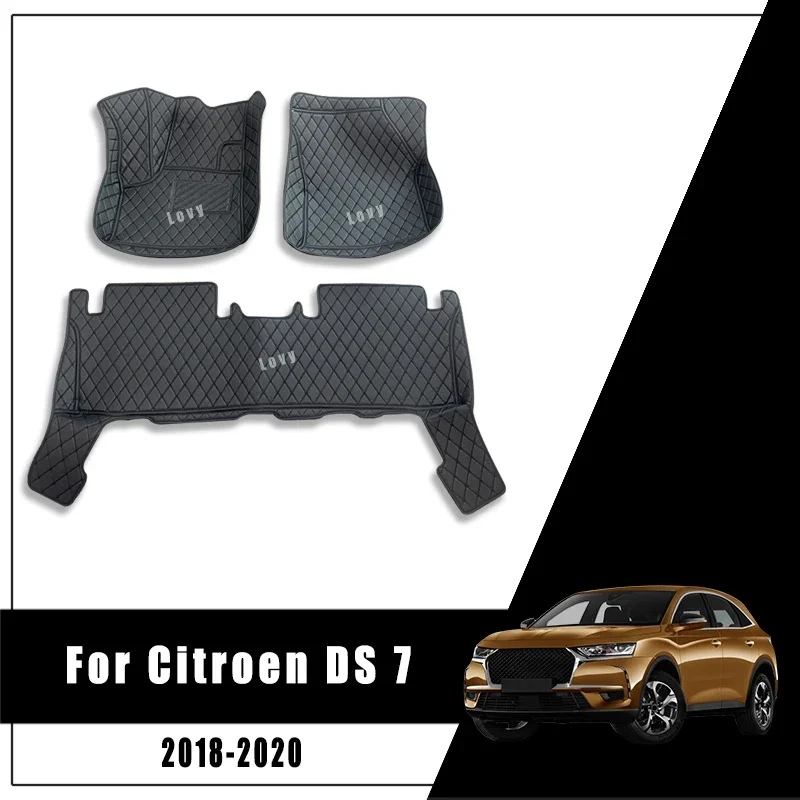 

For Citroën Citroen Citro_n DS7 DS 7 2018 2019 2020 2021 2022 Car Floor Mats Auto Trunk Carpets Interior Accessories Dash Rugs