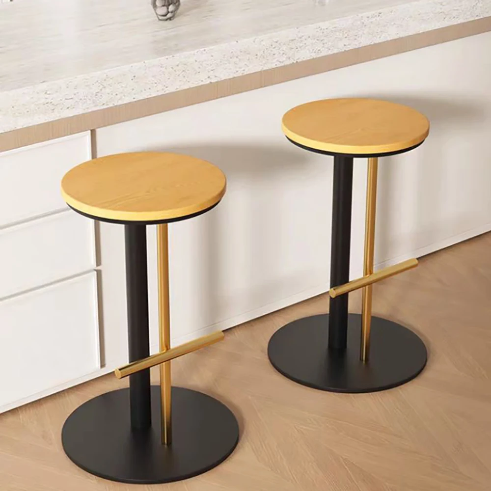 Minimalistische barstoel uit het midden van de eeuw Moderne woonkamer Schoonheid Klassieke barstoel Design Trendy Taburetes De Bar-huismeubilair