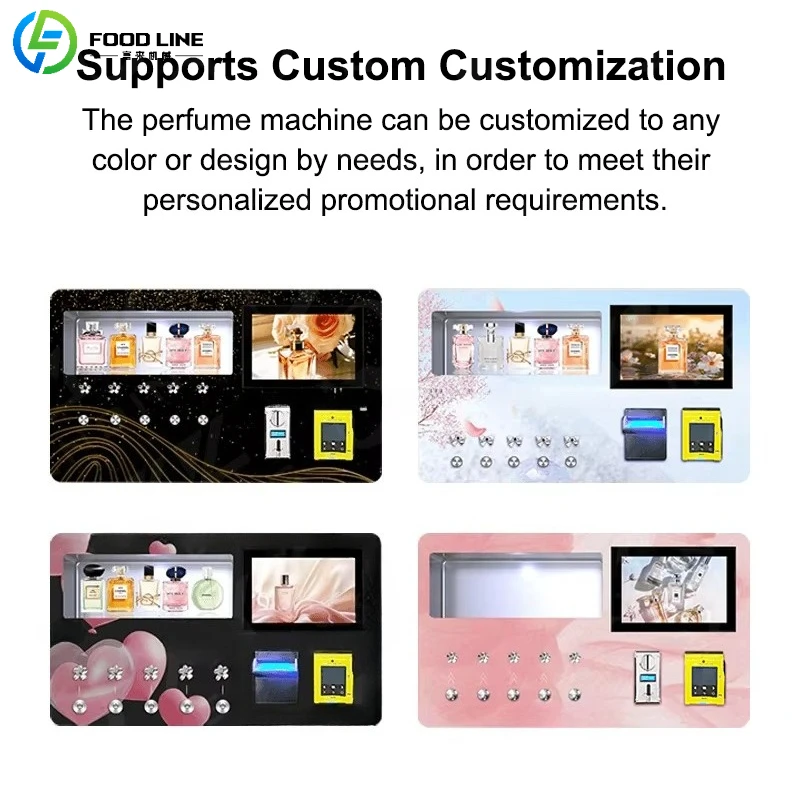 Customized Space Saving Wall Mounted Perfume Vending Machine Smart Fragrance Cologne Spray Dispenser Self Service