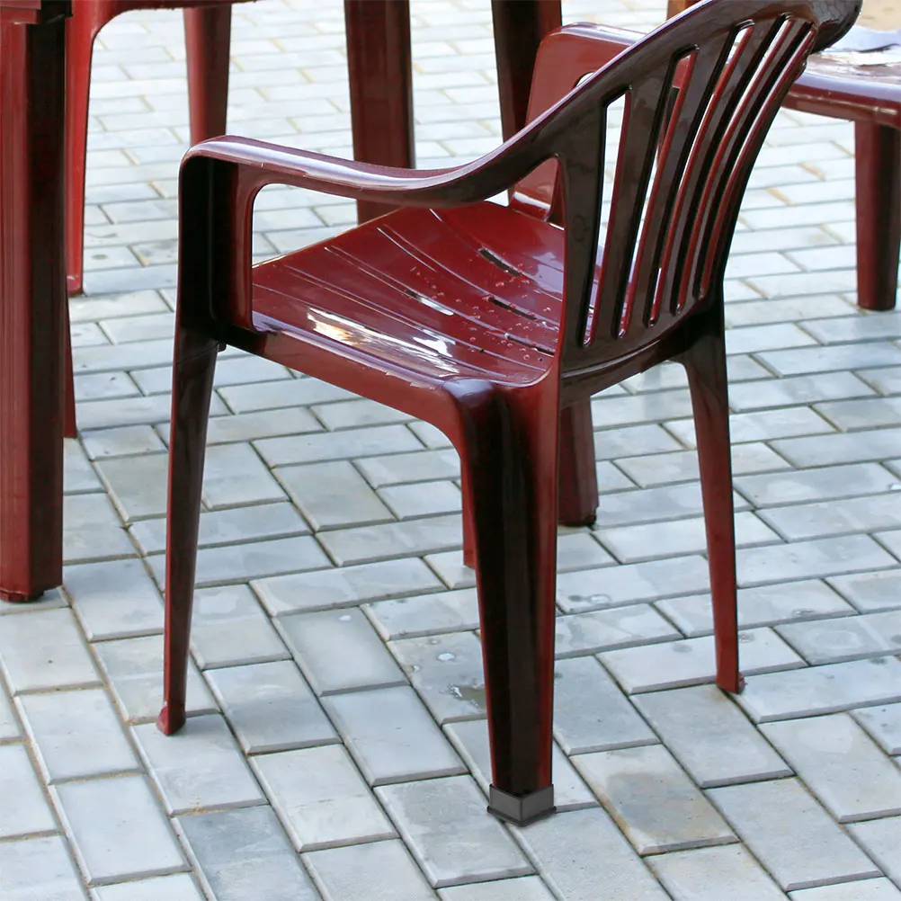 

8pcs Rubber Foot Pads 40x40mm Angle Iron Caps Anti-Slip Bed Frame Feet Protectors Ladder End Caps Furniture Legs