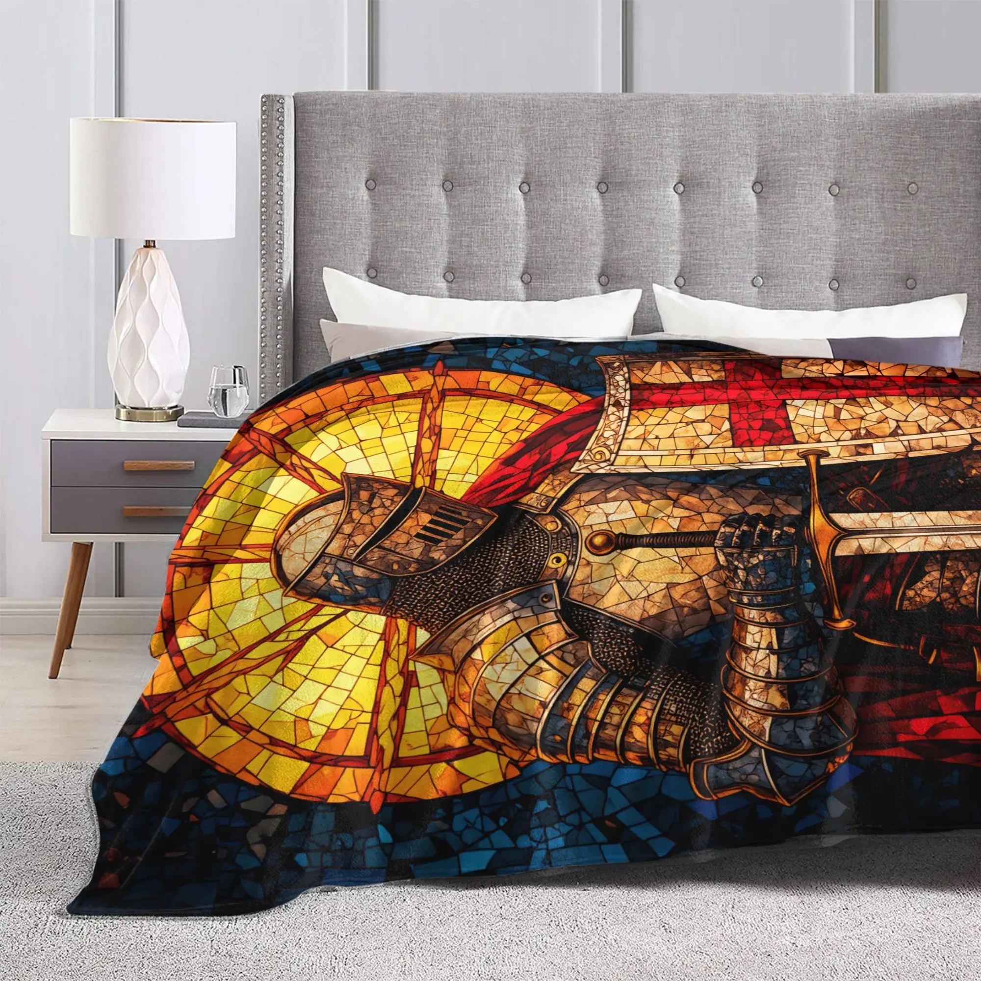 لينة بطانية الاطفال نزهة تمبلار الدم فارس الشرف الصليبية المقدسة رمي بطانية الفانيلا المفرش للمنزل ديكور أريكة غطاء سرير #2