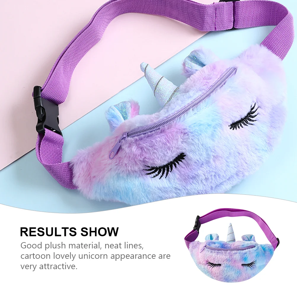 Unicorn Fanny Pack Children Bag Chest Lovely Waist Cross Body Fashion Pouch Cartoon Black Purse