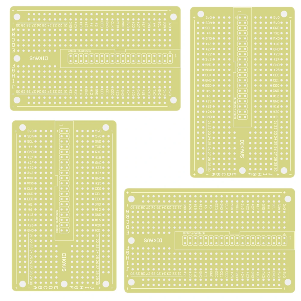 Placa prototipo de circuito impreso Perma-Proto con soldadura para Raspberry Pi (paquete de 4)